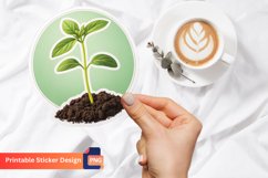 Plant Seedling Sticker, Botanical Sticker, Green Plant Art Product Image 1