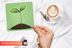 Plant Seedling Sticker, Botanical Sticker, Green Plant Art Product Image 1