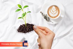Plant Seedling Sticker, Botanical Sticker, Green Plant Art Product Image 1