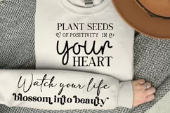 Plant Seeds Of Positivity SVG, Sleeve SVG Design Product Image 1