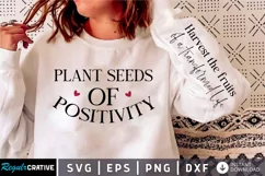 Plant Seeds Of Positivity SVG, Sleeve SVG Design Product Image 3