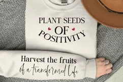 Plant Seeds Of Positivity SVG, Sleeve SVG Design Product Image 1