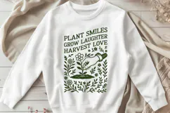 Plant Smiles Grow Laughter Harvest Love SVG Gardening Quote Product Image 2