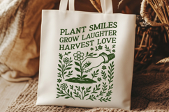 Plant Smiles Grow Laughter Harvest Love SVG Gardening Quote Product Image 3