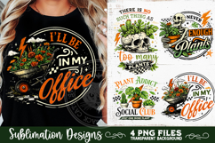 Funny gardening skulls sublimation bundle 40 designs PNG Product Image 7