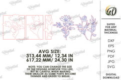 3D Plant Wall Art Laser Cut. Floral sign. Wall Decor SVG Product Image 2