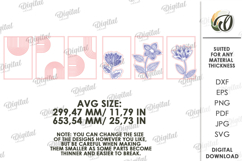 3D Plant Wall Art Laser Cut. Floral sign. Wall Decor SVG Product Image 2