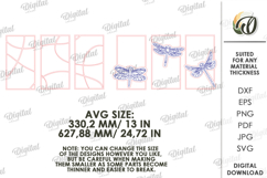 3D Plant Wall Art Laser Cut. Dragonflies. Wall Decor SVG Product Image 2