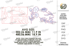 3D Plant Wall Art Laser Cut. Floral sign. Wall Decor SVG Product Image 2