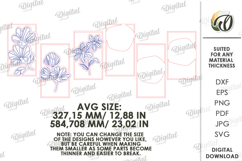 3D Plant Wall Art Laser Cut. Floral sign. Wall Decor SVG Product Image 2