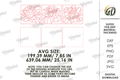 3D Plant Wall Art Laser Cut. Floral sign. Wall Decor SVG Product Image 2