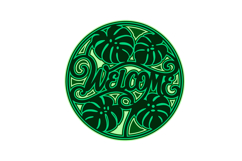 Monstera Welcome Sign Multilayered SVG Laser Cut Design Product Image 2