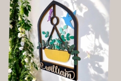 Hanging Planters Arch Key Holder Laser Cut Files &amp; SVG Files Product Image 5