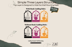 Hanging Planters Arch Key Holder Laser Cut Files &amp; SVG Files Product Image 10