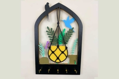 Hanging Planters Arch Key Holder Laser Cut Files &amp; SVG Files Product Image 5