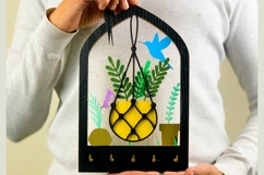 Hanging Planters Arch Key Holder Laser Cut Files &amp; SVG Files Product Image 7