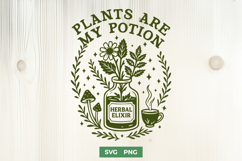 Plants Are My Potion SVG | Herbal Witch PNG | Botanical Art Product Image 1
