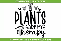 Plants are my therapy SVG, Plant SVG, Plant Lover SVG Product Image 1
