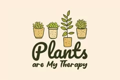 Plants Are My Therapy PNG T Shirt Design Product Image 2