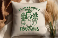 Funny Plant SVG PNG | Plants Don’t Judge Botanical Design Product Image 3