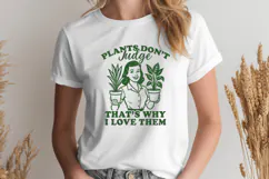 Funny Plant SVG PNG | Plants Don’t Judge Botanical Design Product Image 2