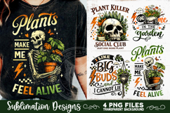 Plant Lover PNG Sublimation 4 Designs Product Image 1