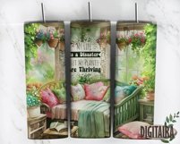 Watercolor Cozy Room Tumbler Design, Plants Lover PNG Product Image 5