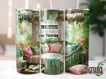 Watercolor Cozy Room Tumbler Design, Plants Lover PNG Product Image 4