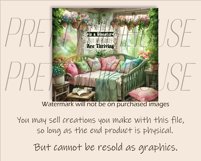 Watercolor Cozy Room Tumbler Design, Plants Lover PNG Product Image 3