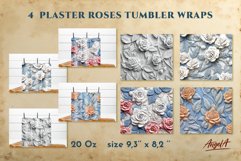 4 Plaster roses tumbler wrap, sublimation tumbler designs will help you spice up your tumbler! It&#039;s perfect as a part of the decor of your party! In this tumbler bundle there are 4 20 oz roses sublimation designs