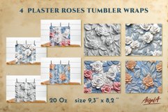 4 Plaster roses tumbler wrap, sublimation tumbler designs will help you spice up your tumbler! It's perfect as a part of the decor of your party! In this tumbler bundle there are 4 20 oz roses sublimation designs