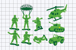 Green Plastic Soldiers Elements 3D SVG Product Image 2