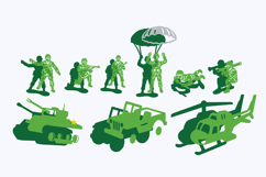 Green Plastic Soldiers Elements 3D SVG Product Image 3