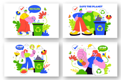 10 Plastic Waste Reduction Illustration Product Image 2