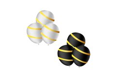 Platinum gold and black gold balloons design Product Image 1