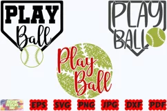 Play Ball SVG | Softball SVG | Sport SVG | Softball Mom SVG Product Image 1