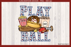 Play Ball Baseball Sublimation PNG Kids &amp; Mom Baseball Shirt Product Image 1