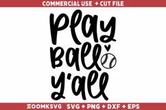 Play ball yall SVG | Baseball SVG | Baseball PNG Product Image 2
