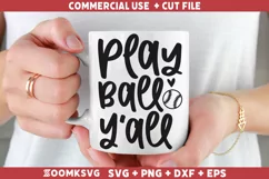 Play ball yall SVG | Baseball SVG | Baseball PNG Product Image 1