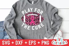 Breast Cancer Awareness SVG | Play For The Cure | Football Product Image 3