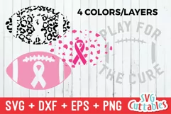 Breast Cancer Awareness SVG | Play For The Cure | Football Product Image 2