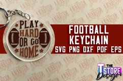 Football SVG Keychain | Round Keychain Design | Funny Quotes Product Image 1