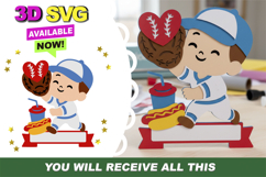 Playball Love topper 3D SVG Product Image 1