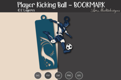 Player Kicking ball Bookmark SVG Product Image 2