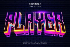 neon text effect, glow neon light font effect style vector Product Image 1