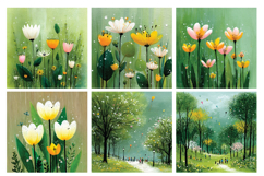 Playfull Spring Digital Paper Pack Vol.2, 20 PNG &amp; JPEG Product Image 4