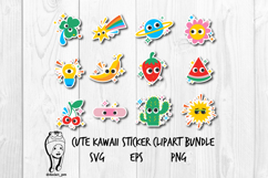 Cute Kawaii Sticker Bundle PNG Clipart Product Image 1