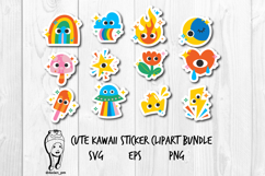 Cute Kawaii Sticker Bundle PNG Clipart Product Image 1