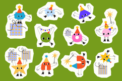Cute Birthday Monsters Digital Product Image 1
