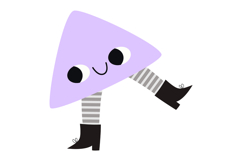 Cute Geometric Shapes Clipart Hand Drawn Abstract Characters Product Image 5